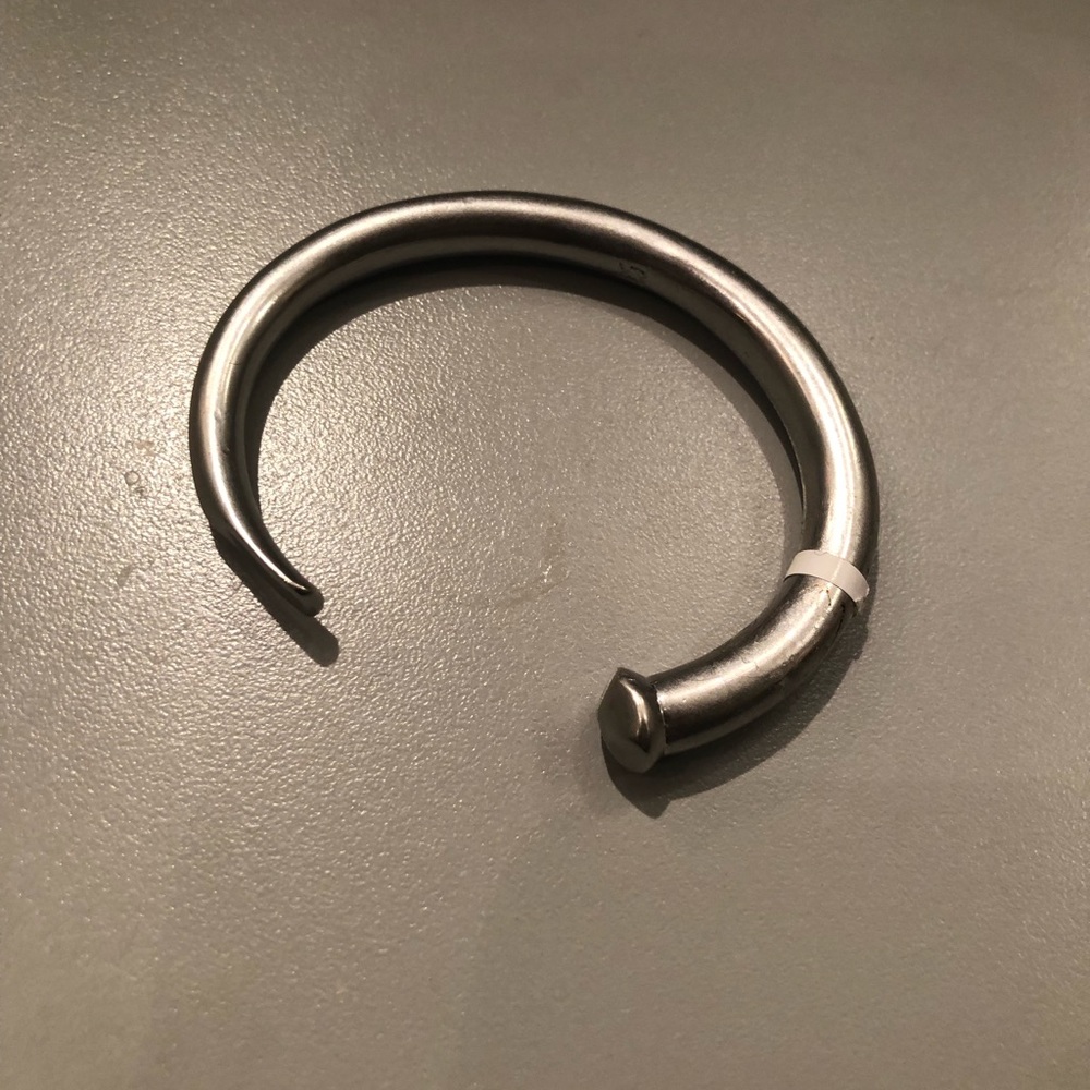 Banana Republic Silver Tone Nail Bracelet